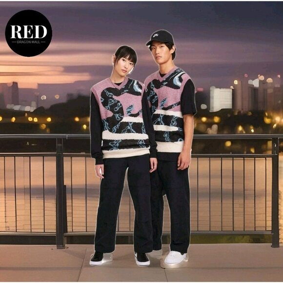 Nike Air SB Sweater Vest Yarn Knit Snake Print Plum Dust FV7391-523 - Size M - Picture 6 of 11